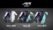 4SR racing suits showing compatibility with Tech-Air® 5, Race, and 7X airbag systems