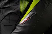 4SR racing suit forearm panel prepared for Tech-Air® airbag vest LED connection – Airbag Ready detail