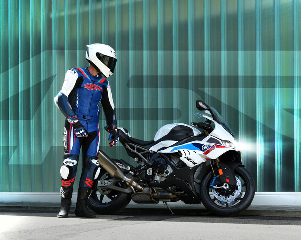 RR Blue AR – 2pc Leather Suit - Airbag Ready®