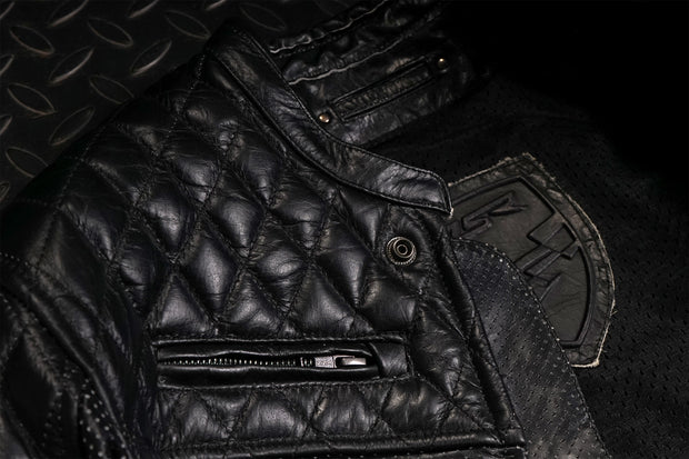 4SR Scrambler Petroleum II - Premium Buffalo Leather Men's Motorcycle Jacket
