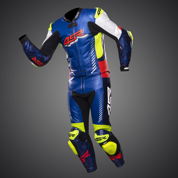 RR Evo III Pearl Blue AR Motorcycle Suit