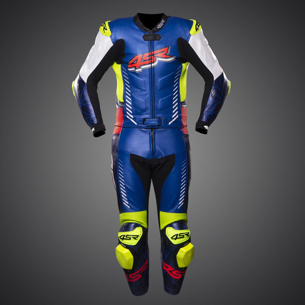 RR Evo III Pearl Blue AR Motorcycle Suit