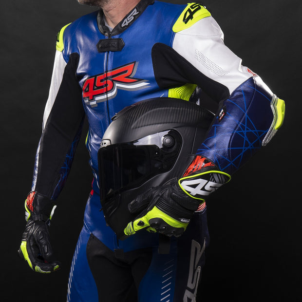 RR Evo III Pearl Blue AR Motorcycle Suit