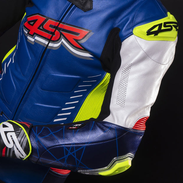 RR Evo III Pearl Blue AR Motorcycle Suit