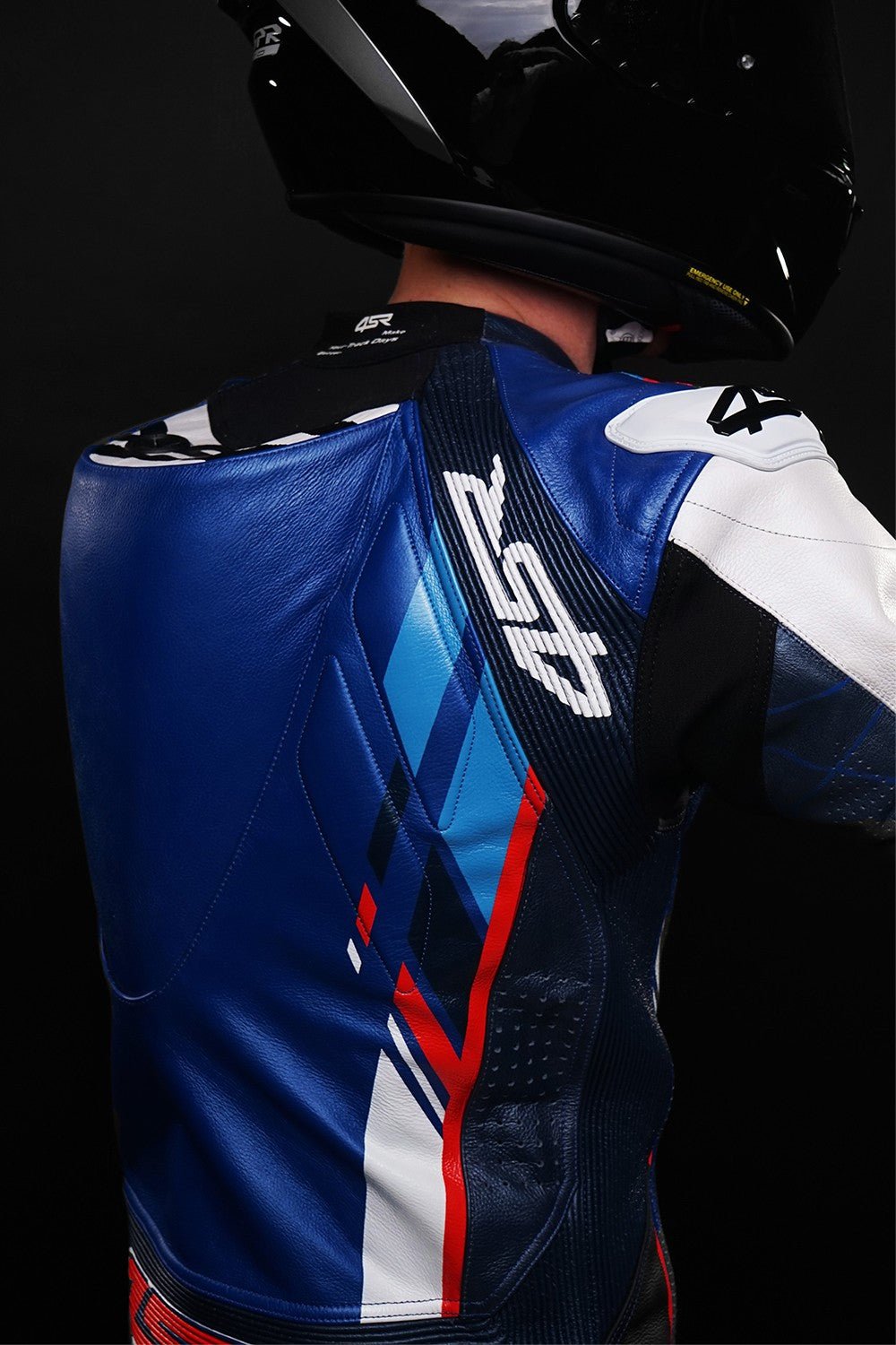 4SR Racing Blue AR Motorcycle Suit | Maximum Protection, Airbag Ready ...