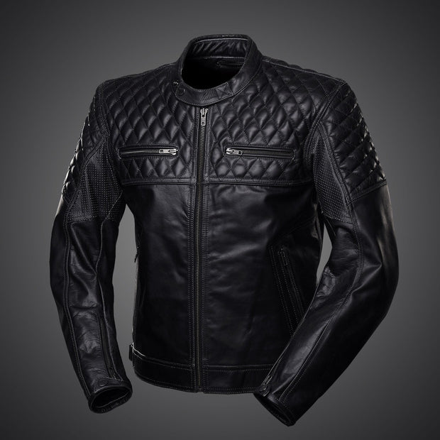 4SR Scrambler Petroleum - Premium Leather Men's Motorcycle Jacket