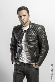 4SR Scrambler Petroleum - Premium Leather Men's Motorcycle Jacket