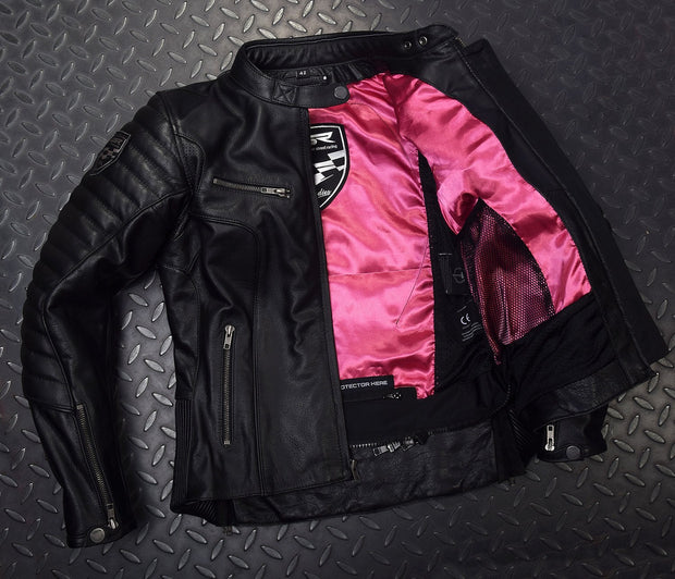 B-Monster Lady Motorcycle Jacket – Buffalo Leather for Women Riders