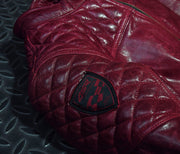 4SR Scrambler Lady Wine Leather Motorcycle Jacket