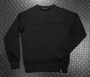 4SR Men's Sweatshirt with 3D Logo Embroidery - Black