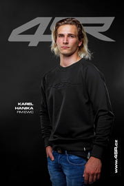 4SR Men's Sweatshirt with 3D Logo Embroidery - Black