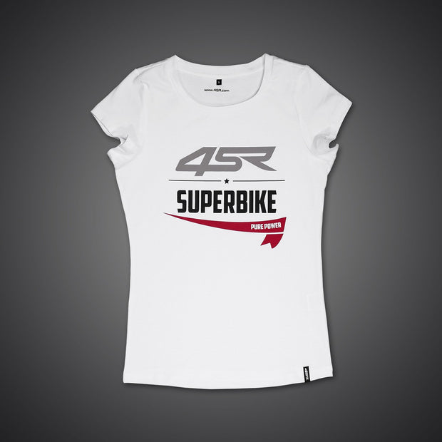 Women’s 4SR Power T-Shirt: Comfort Meets Style in White