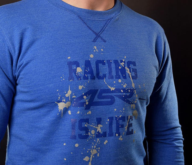4SR Men's Sweatshirt Life Blue - French Terry Material for Leisure Wear