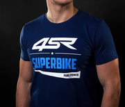 T-Shirt Superbike Blue by 4SR – Comfortable and Stylish for Motorcycle Enthusiasts